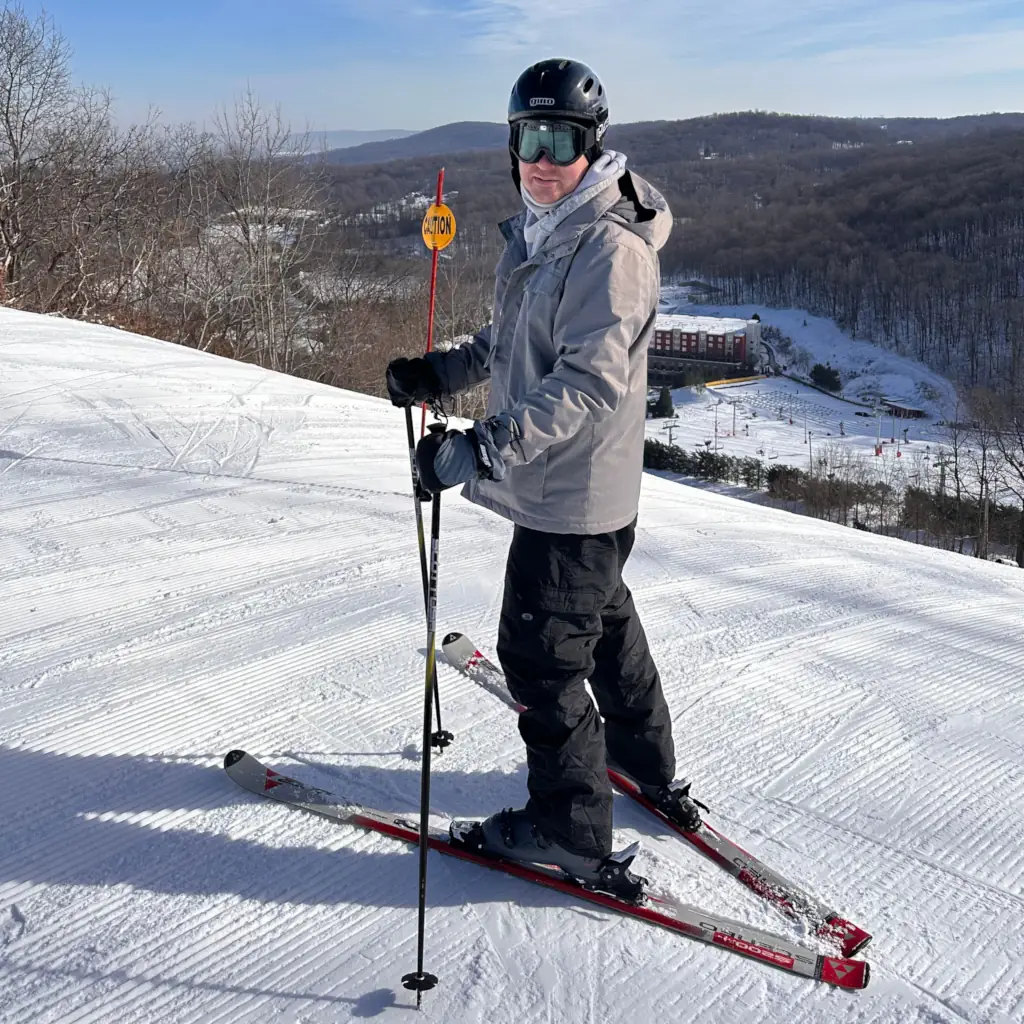 Jesse skiing at Poconos Bear Creek PA in 2025