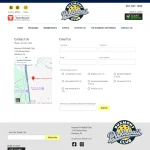 Website contact page for Buxmont Pickleball Club. Includes a contact form, a map with the club's location, and skill level options for players.