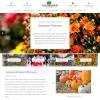 Countryview Farm Nursery website homepage featuring seasonal navigation, autumn flower hero image, and product category cards.