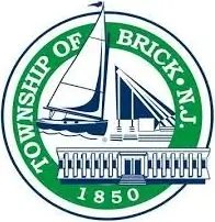 Brick Township New Jersey official seal featuring a sailboat and bridge design established 1850.