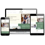 Live Life and Smile Homecare Services responsive website displaying Adult Assistance Homecare services across mobile, tablet, and desktop layouts.