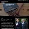 Anglin Rea Cahalane & Pieper law firm website homepage featuring hero section with gavel imagery and $250 million client recovery claim.