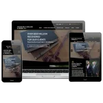 Anglin Rea Cahalane & Pieper law firm website displayed across mobile, tablet, and desktop responsive layouts showcasing personal injury marketing.