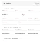 VitalWave CGM order form with patient information, insurance details, and supplies section